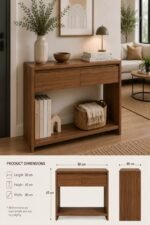 Double Drawer Console Table - Image 4