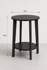 Luna Round Side Table with Lower Shelf - Image 3
