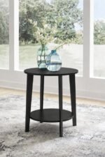Luna Round Side Table with Lower Shelf - Image 4