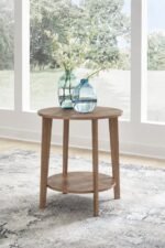 Luna Round Side Table with Lower Shelf - Image 6
