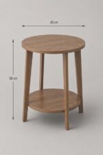 Luna Round Side Table with Lower Shelf - Image 8