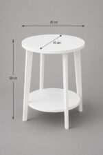 Luna Round Side Table with Lower Shelf - Image 12