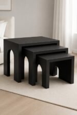 Modern 3-Piece MDF Nesting Tables – White Top, Black Base - Image 6