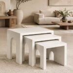Luna Arch Nesting Table Set of 3 – White & Black