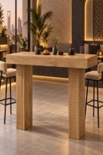 Wood Coffee Shop Table - Image 3
